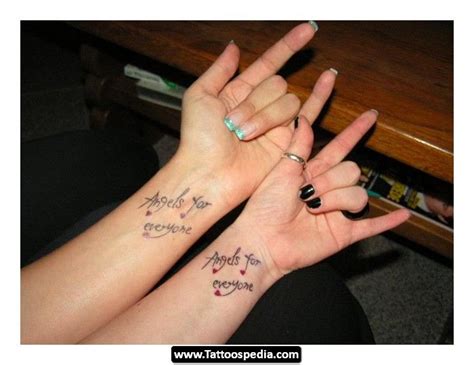 Angels Friend Tattoos Friendship Tattoos Wrist Tattoos Girls
