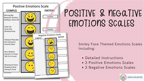 Positive And Negative Emotions Scales Smiley Face Themed By Teach Simple