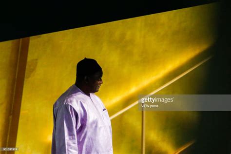 President Of The Gambia Adama Barrow Arrives To Speak To Delegates