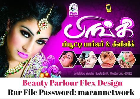beauty parlour shop flex design psd file free download maran network