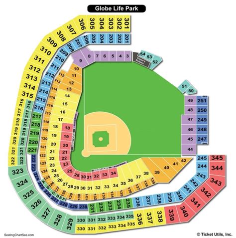 Globe Life Park Seating Chart Seating Charts And Tickets