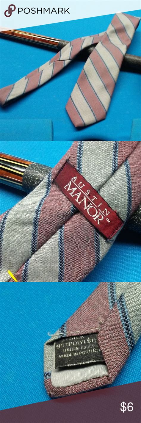 Austin Manor Silk Blend Tie Tie Colors Grey Stripes Tie