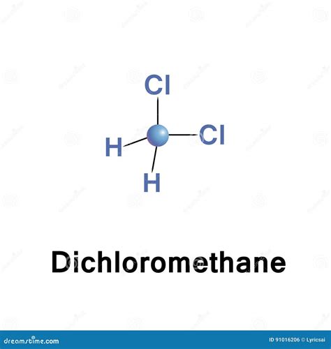 Dichloromethane Methylene Chloride Stock Vector Illustration Of
