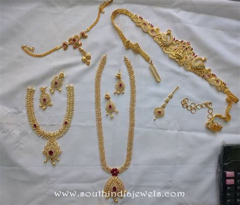 Shopping guide for wedding jewellery. One Gram Gold Bridal Jewellery Sets from SVS ~ South India ...
