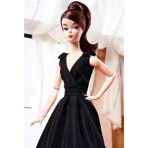 classic black dress barbie doll brunette dwf53 barbie classic black dress dress barbie