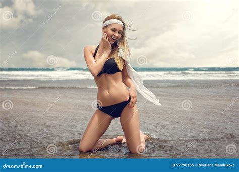 Beautiful Girl In Bikini Stock Image Image Of Beach 57790155