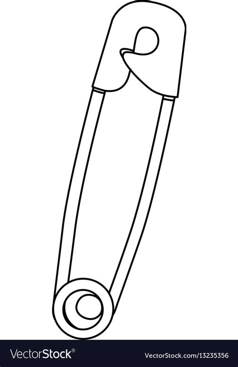 Safety Pin Coloring Page