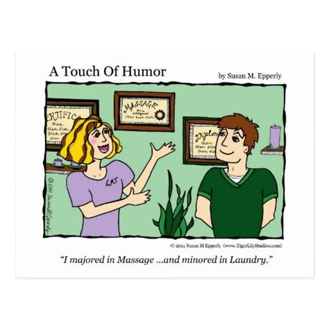 A Touch Of Humor Massage Laundry Comic Mug Postcard Zazzle