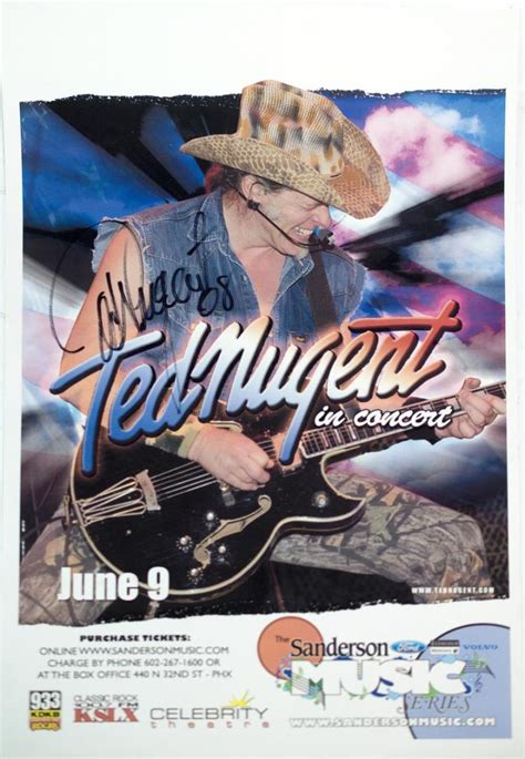 Autographed Ted Nugent Poster