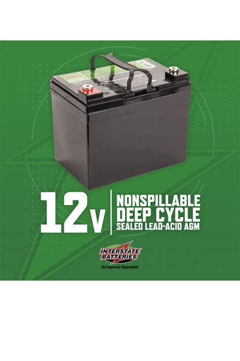 Interstate Batteries 12v 35ah Deep Cycle Battery Dcm0035 Rechargeable