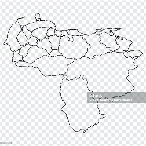 Ilustración De Mapa En Blanco De Venezuela Mapa De Alta Calidad