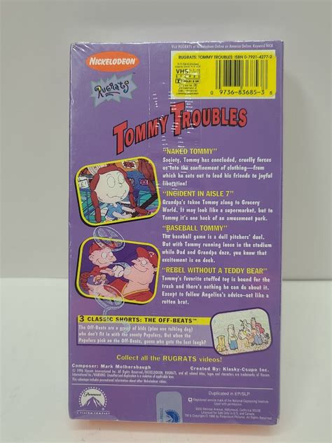 Rugrats VHS Movie Tommy Trouble 1996 Tommy Pickles Paramount