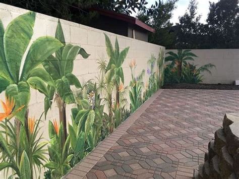 26 Pretty Murals For Outdoor Garden Ideas Outdoor Wall Paint Garden