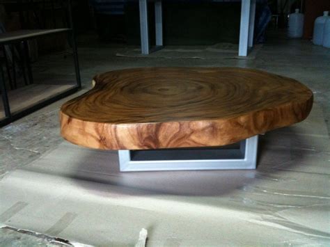 Live Edge Coffee Table Reclaimed Acacia Wood Solid Slab Live Edge