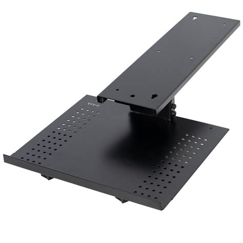 Vivo Black Sliding Tray Track Adjustable Platform Mounted Under Desk