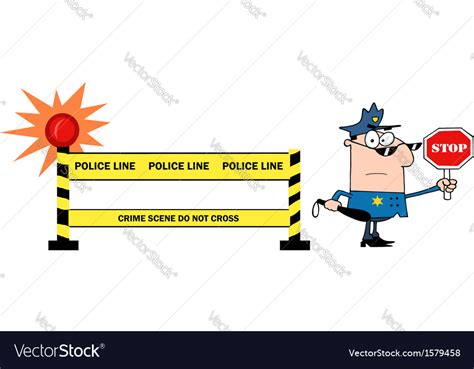 Police Traffic Stop Cartoon Royalty Free Vector Image