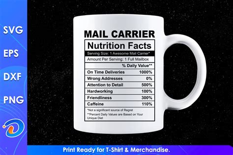 Mail Carrier Funny Nutrition Facts Graphic By Designtorch · Creative
