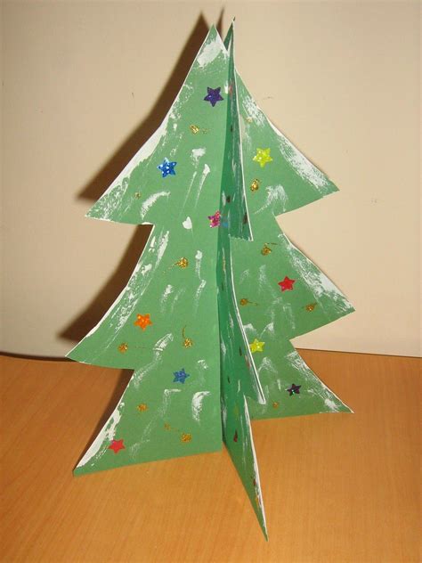 Standing Paper Christmas Trees Christmas Tree Crafts Easy