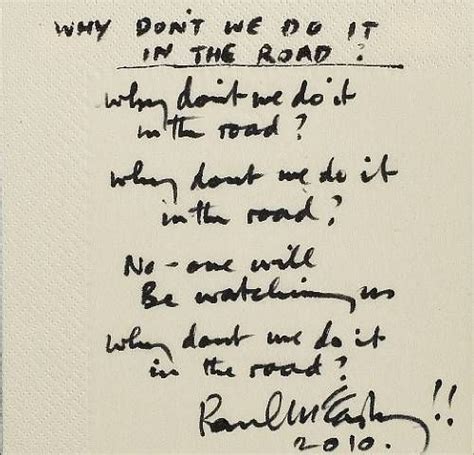 Paul Mccartney Handwritten Lyrics Beatles Lyrics Beatles Art John