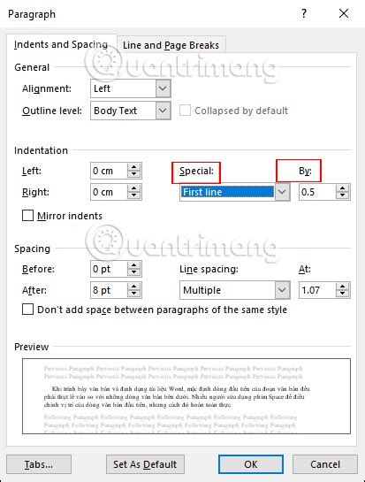 How To Indent The First Line In Word