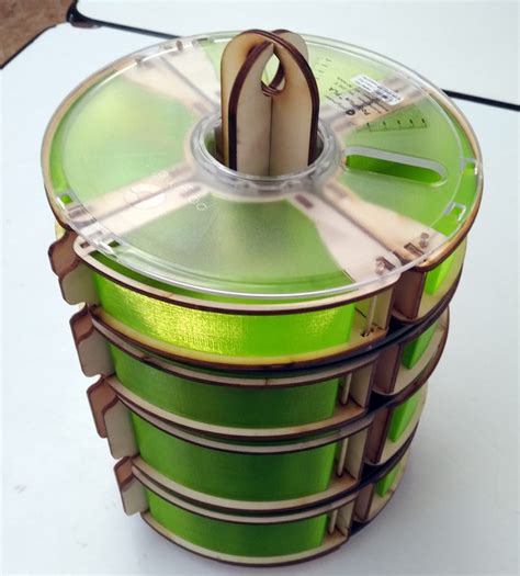 Empty 3d Printing Filament Spool Organizer With Lasercut Wood 3d Cad