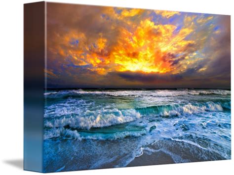 Painting Of Sunset Over Ocean At Explore