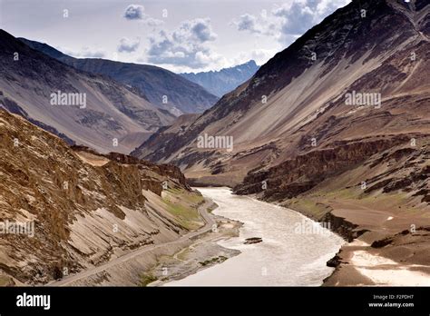 India Jammu And Kashmir Ladakh Leh Valley Confluence Of Indus And