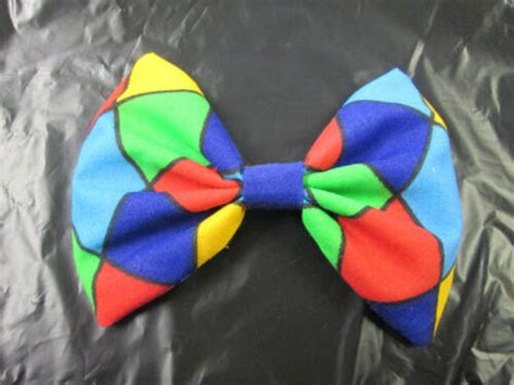 Bow Tie Multi Coloured Clown Harlequin Fancy Dress Accessories Ebay
