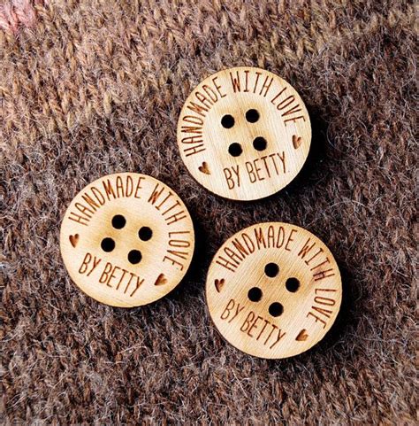 Wooden Busttons Custom Made Wood Buttons Engraved Buttons Etsy
