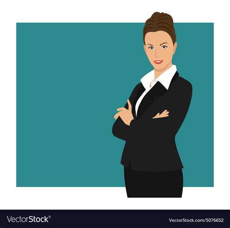 Business Woman Royalty Free Vector Image Vectorstock