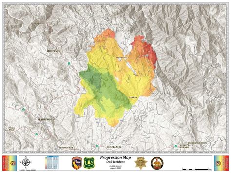 Oak Fire Progression Map 712022 Sierra News Online