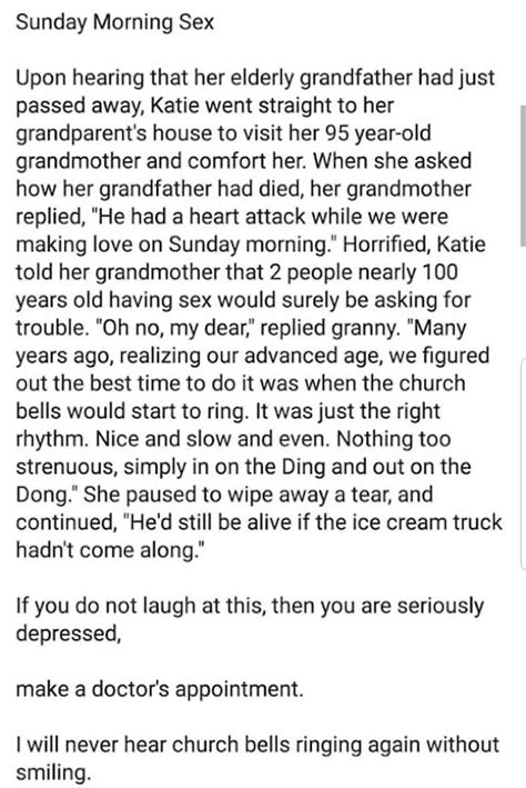 sunday morning sex grandma jokes