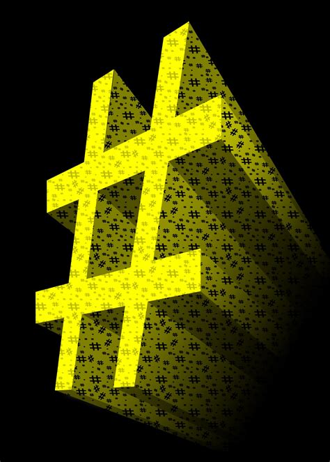 Yellow 3D Hashtag Symbol Free Stock Photo - Public Domain Pictures