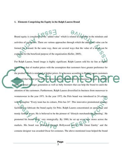 Ralph Laurens Brand Extension Decision To Rugby Essay Example Topics