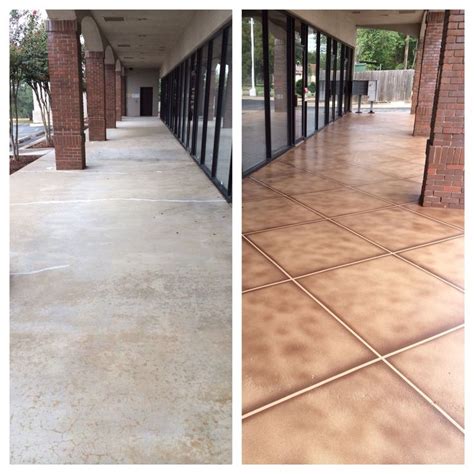 Before And After Decorative Concrete Coatings And Designs By Modern