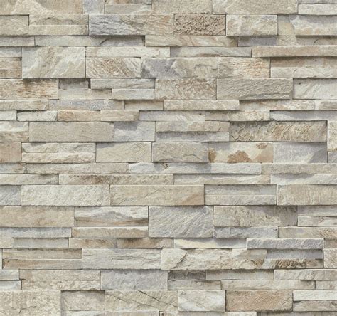 Brick Effect Wallpaper Vinyl 3d Slate Stone Split Face Tile Paste The