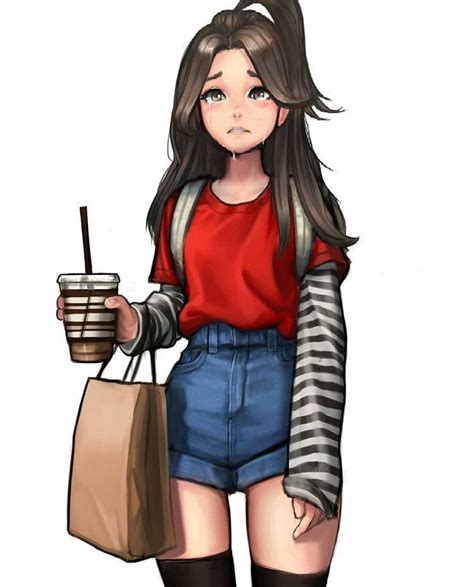 Me When I Dont Get Starbucks Manga In 2019 Cute Girl Drawing Anime
