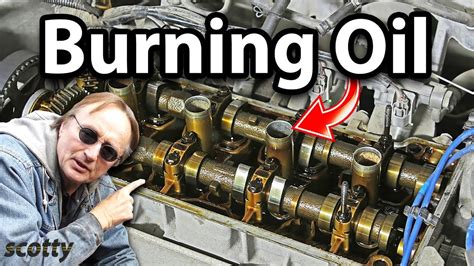 I pull off and check the oil. Fixing An Oil Burning Engine For 10 Bucks - YouTube