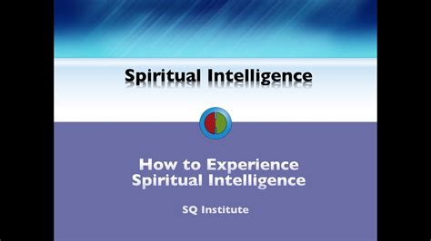 How To Experience Spiritual Intelligence Youtube