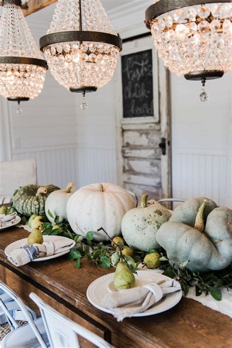 Happy Fall Rustic Pumpkin And Pear Farmhouse Table In 2023 Fall
