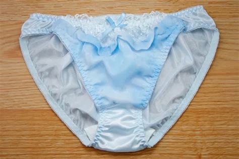 vintage japanese nylon shiny slippery pretty cute sky blue bikini panty small 11 36 picclick