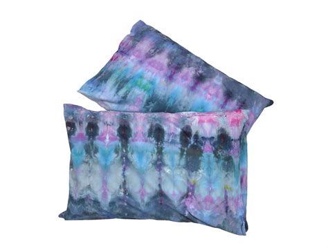 Tie Dye Pillowcases Ice Dye Standard Size Pillowcases In 100 Cotton