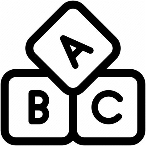 Abc Block Alphabet Blocks Education English Kindergarten Icon