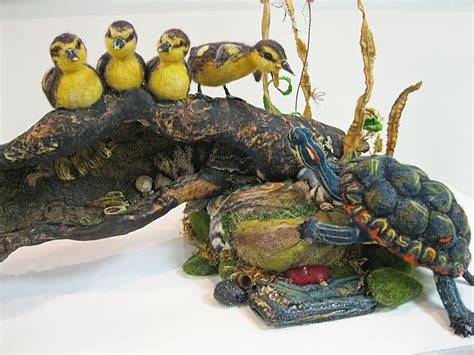 Judy Titche Needle Felted Animals Ducklings Turtle On Livingfelt