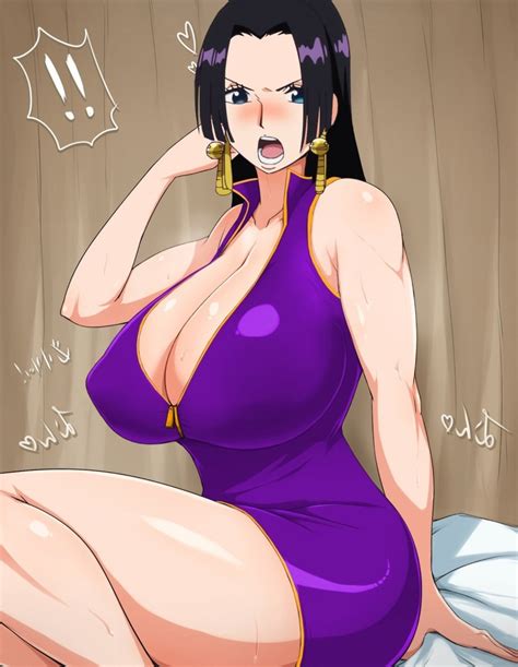 Boa Hancock One Piece Highres Third Party Edit Blush Breasts