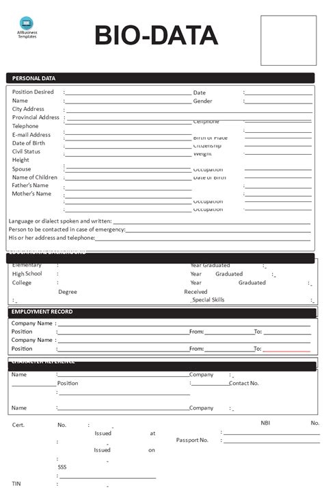 Printable Bio Data Form In Ms Word Templates Fillable Samples In My Xxx Hot Girl