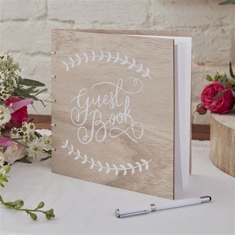 Wooden Guest Book By Favour Lane