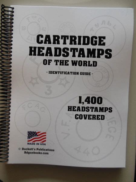 Head Stamp Guide 1400 Head Stamps Gun Book Reference New Reloading