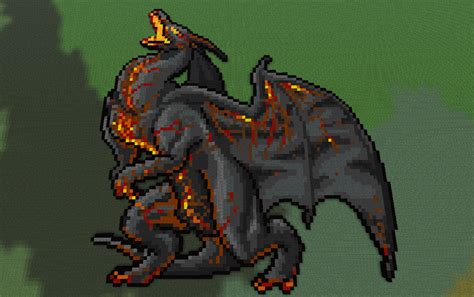 Pixel Art Ember Dragon By Skardan On Deviantart