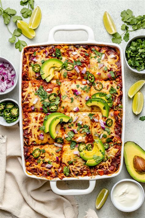 Vegetarian Enchilada Casserole All The Healthy Things